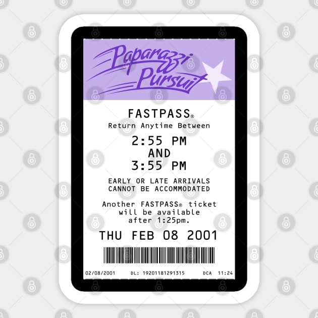 Paparazzi Pursuit: Fastpass Sticker by Florida Project